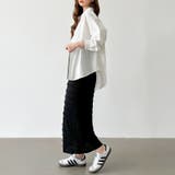 フクレジャガード ナロースカート シャーリングスカート | COCOMOMO | 詳細画像16