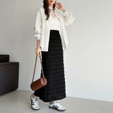 フクレジャガード ナロースカート シャーリングスカート | COCOMOMO | 詳細画像19