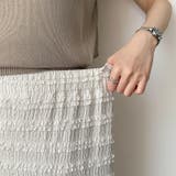 フクレジャガード ナロースカート シャーリングスカート | COCOMOMO | 詳細画像5