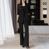 ブラック | フォーマルにもオフィスにも着回せる セットアップ セレモニースーツ | COCOMOMO