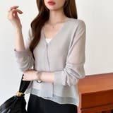 【透け感で魅せる洗練シアー】 シアーカーディガン サマーカーディガン | COCOMOMO | 詳細画像12 