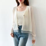 【透け感で魅せる洗練シアー】 シアーカーディガン サマーカーディガン | COCOMOMO | 詳細画像14 