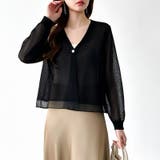 【透け感で魅せる洗練シアー】 シアーカーディガン サマーカーディガン | COCOMOMO | 詳細画像44 