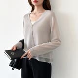 【透け感で魅せる洗練シアー】 シアーカーディガン サマーカーディガン | COCOMOMO | 詳細画像9 