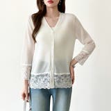 シアーレースの褒められカーディガン レースカーディガン シアーカーディガン | COCOMOMO | 詳細画像10 