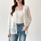 シアーレースの褒められカーディガン レースカーディガン シアーカーディガン | COCOMOMO | 詳細画像15 