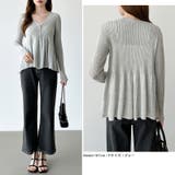 【オンオフ寄り添うとろみシアー】ペプラムカーディガン シアーカーディガン シアー | COCOMOMO | 詳細画像13 