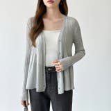 【オンオフ寄り添うとろみシアー】ペプラムカーディガン シアーカーディガン シアー | COCOMOMO | 詳細画像14 