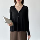 【オンオフ寄り添うとろみシアー】ペプラムカーディガン シアーカーディガン シアー | COCOMOMO | 詳細画像20 