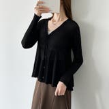 【オンオフ寄り添うとろみシアー】ペプラムカーディガン シアーカーディガン シアー | COCOMOMO | 詳細画像21 