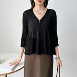 【オンオフ寄り添うとろみシアー】ペプラムカーディガン シアーカーディガン シアー | COCOMOMO | 詳細画像26 