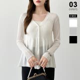 ホワイト | 【オンオフ寄り添うとろみシアー】ペプラムカーディガン シアーカーディガン シアー | COCOMOMO