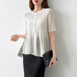 【涼しげシアー×ペプラム】 ペプラムカーディガン シアーカーディガン | COCOMOMO | 詳細画像10 