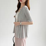 【涼しげシアー×ペプラム】 ペプラムカーディガン シアーカーディガン | COCOMOMO | 詳細画像16 