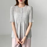 【涼しげシアー×ペプラム】 ペプラムカーディガン シアーカーディガン | COCOMOMO | 詳細画像18 