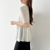 【涼しげシアー×ペプラム】 ペプラムカーディガン シアーカーディガン | COCOMOMO | 詳細画像6 