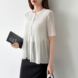 【涼しげシアー×ペプラム】 ペプラムカーディガン シアーカーディガン | COCOMOMO | 詳細画像8 