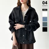 ブラック | 【羽織るだけで即こなれ感】デニムジャケット Gジャン オーバーサイズ | COCOMOMO