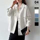 ホワイト | 【羽織るだけで即こなれ感】デニムジャケット Gジャン オーバーサイズ | COCOMOMO