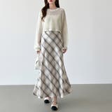 艶めくチェック柄マーメイド チェックスカート マーメイドスカート | COCOMOMO | 詳細画像10 