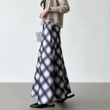 艶めくチェック柄マーメイド チェックスカート マーメイドスカート | COCOMOMO | 詳細画像13 