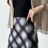 艶めくチェック柄マーメイド チェックスカート マーメイドスカート | COCOMOMO | 詳細画像15 