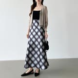 艶めくチェック柄マーメイド チェックスカート マーメイドスカート | COCOMOMO | 詳細画像16 