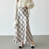 艶めくチェック柄マーメイド チェックスカート マーメイドスカート | COCOMOMO | 詳細画像2 