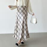 艶めくチェック柄マーメイド チェックスカート マーメイドスカート | COCOMOMO | 詳細画像3 