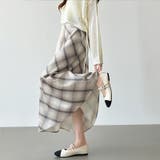 艶めくチェック柄マーメイド チェックスカート マーメイドスカート | COCOMOMO | 詳細画像5 