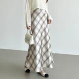 艶めくチェック柄マーメイド チェックスカート マーメイドスカート | COCOMOMO | 詳細画像6 