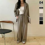 ライトブラウン | 大人のこなれ感 セットアップ パンツスーツ | COCOMOMO