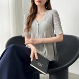 Vネックペプラムシアーカーディガン ペプラムカーディガン サマーニット | COCOMOMO | 詳細画像9 