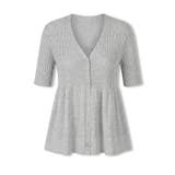 Vネックペプラムシアーカーディガン ペプラムカーディガン サマーニット | COCOMOMO | 詳細画像32 