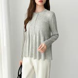 リブ×ペプラムのシアーカーディガン ペプラムカーディガン カーディガン | COCOMOMO | 詳細画像11 