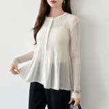 リブ×ペプラムのシアーカーディガン ペプラムカーディガン カーディガン | COCOMOMO | 詳細画像13 