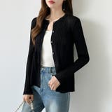 リブ×ペプラムのシアーカーディガン ペプラムカーディガン カーディガン | COCOMOMO | 詳細画像24 