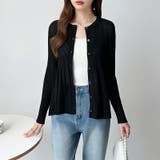 リブ×ペプラムのシアーカーディガン ペプラムカーディガン カーディガン | COCOMOMO | 詳細画像25 