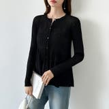 リブ×ペプラムのシアーカーディガン ペプラムカーディガン カーディガン | COCOMOMO | 詳細画像27 