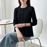 リブ×ペプラムのシアーカーディガン ペプラムカーディガン カーディガン | COCOMOMO | 詳細画像29 