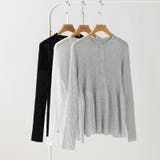 リブ×ペプラムのシアーカーディガン ペプラムカーディガン カーディガン | COCOMOMO | 詳細画像30 