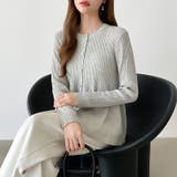 リブ×ペプラムのシアーカーディガン ペプラムカーディガン カーディガン | COCOMOMO | 詳細画像5 