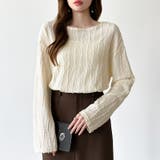 フリンジジャガード カットソー ロンT | COCOMOMO | 詳細画像2 