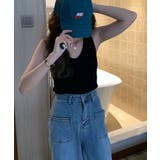 【インナーにもトップスにも】前後2wayリブタンクトップ タンクトップ Vネック | COCOMOMO | 詳細画像15 