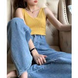 【インナーにもトップスにも】前後2wayリブタンクトップ タンクトップ Vネック | COCOMOMO | 詳細画像27 