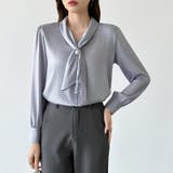 【アクセいらずで華やぐ】パール付きブラウス ボウタイブラウス ブラウス | COCOMOMO | 詳細画像33 