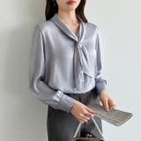 【アクセいらずで華やぐ】パール付きブラウス ボウタイブラウス ブラウス | COCOMOMO | 詳細画像34 