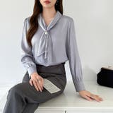 【アクセいらずで華やぐ】パール付きブラウス ボウタイブラウス ブラウス | COCOMOMO | 詳細画像35 