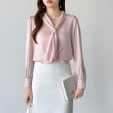 【アクセいらずで華やぐ】パール付きブラウス ボウタイブラウス ブラウス | COCOMOMO | 詳細画像43 