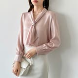 【アクセいらずで華やぐ】パール付きブラウス ボウタイブラウス ブラウス | COCOMOMO | 詳細画像44 